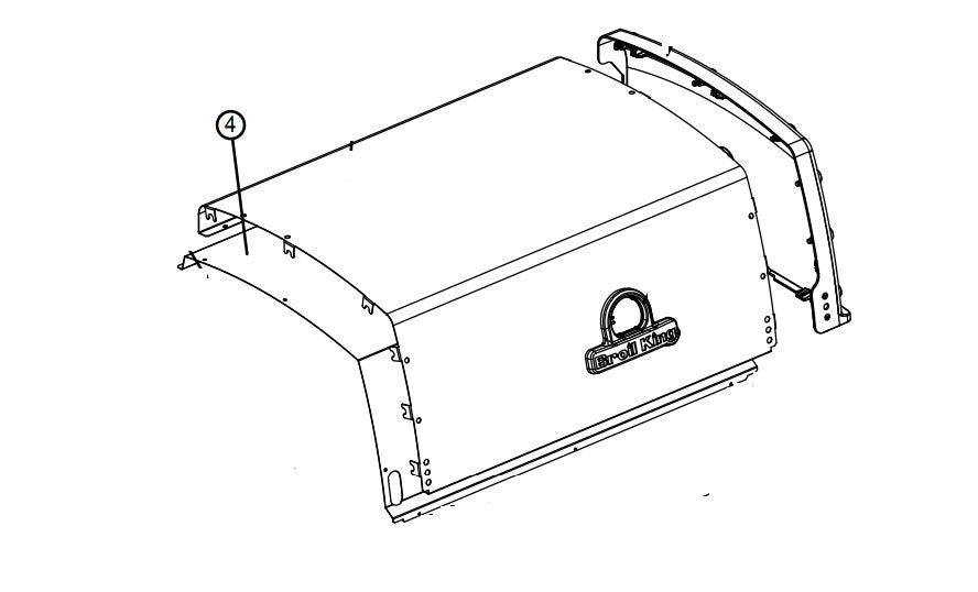 Innerpanel för lock till Baron 5 brännare