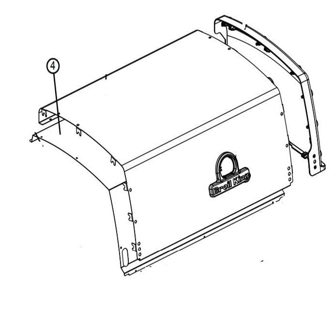 Innerpanel för lock till Baron 4 brännare