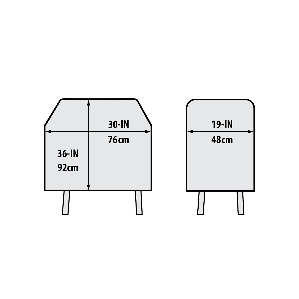 Select överdrag Gem™ & Porta-Chef™ med nedfällda sidobord