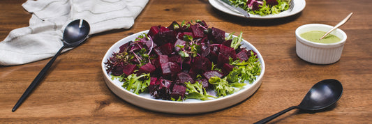 Rostade betor med green goddess dressing