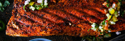 Grillad regnbåge med chipotle och jalapeñopico
