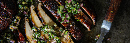 Marinerad portobello på grillen