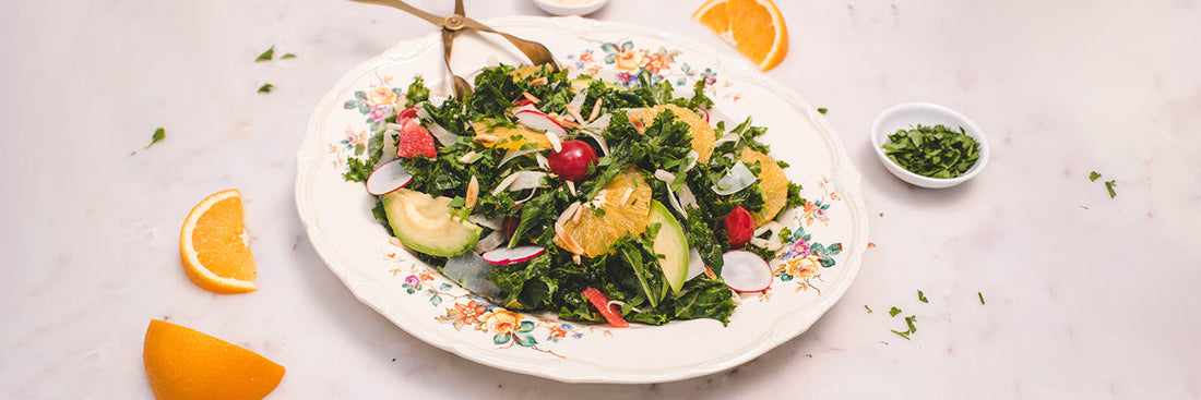 Vintersallad med kål och citrus