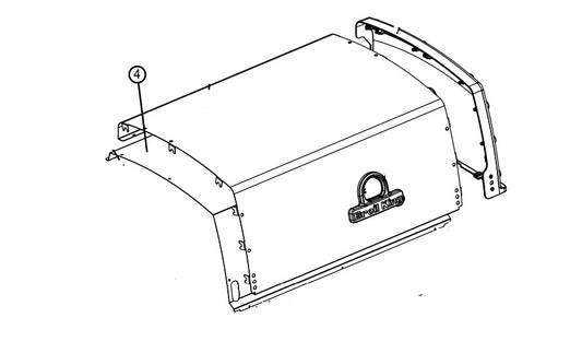 Innerpanel för lock till Baron 5 brännare