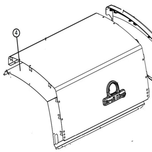 Innerpanel för lock till Regal 4 brännare